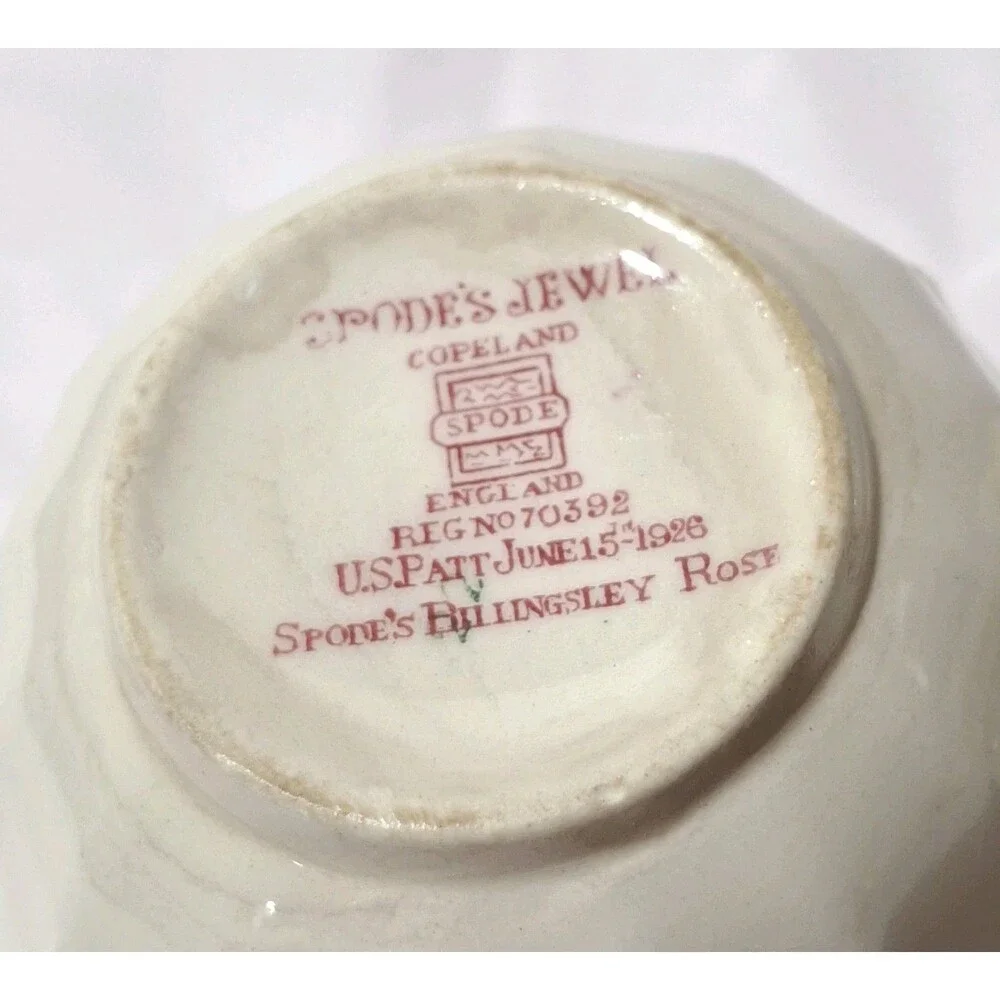 VTG Spode Copeland Billingsley Teacup And Saucer Billingsley Rose Old Stamp **